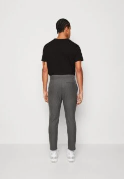 Only & Sons ONSLINUS TAP CROP PANT - Stoffhose - Medium Grey Melange -Kleidung Rabatte Geschäft 03484d5eea164531ba3fdc9a36154fbb