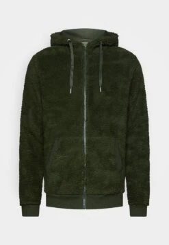 Pier One BORG ZIP-UP JACKET - Fleecejacke - Dark Green -Kleidung Rabatte Geschäft 067adbe3faa7458ba7e980a0b8da5bd4 1