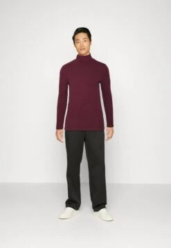 Pier One 2 PACK - Langarmshirt - Beige/bordeaux