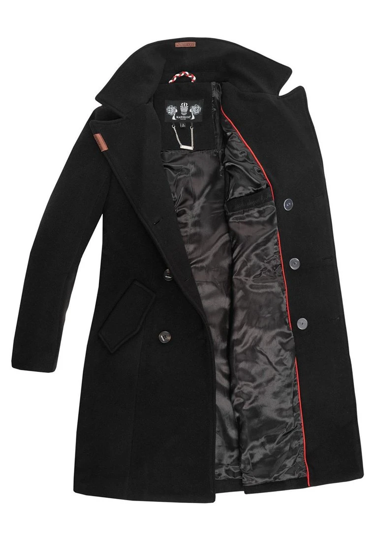 Marikoo NANAKOO - Klassischer Mantel - Black 3 Marikoo NANAKOO - Klassischer Mantel - Black – Bild 3