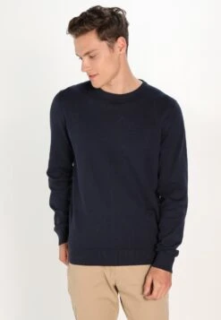 Pier One BASIC CREWNECK - Strickpullover - Dark Blue -Kleidung Rabatte Geschäft 329922927e9b4f2e90d457cc0511bf45 1