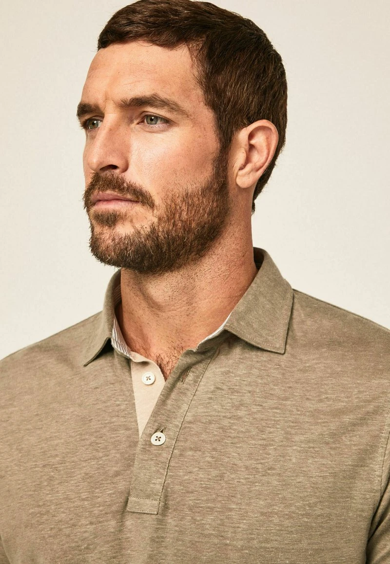 Hackett London JSY STR TRIM - Poloshirt - Khaki 4 Hackett London JSY STR TRIM - Poloshirt - Khaki – Bild 4