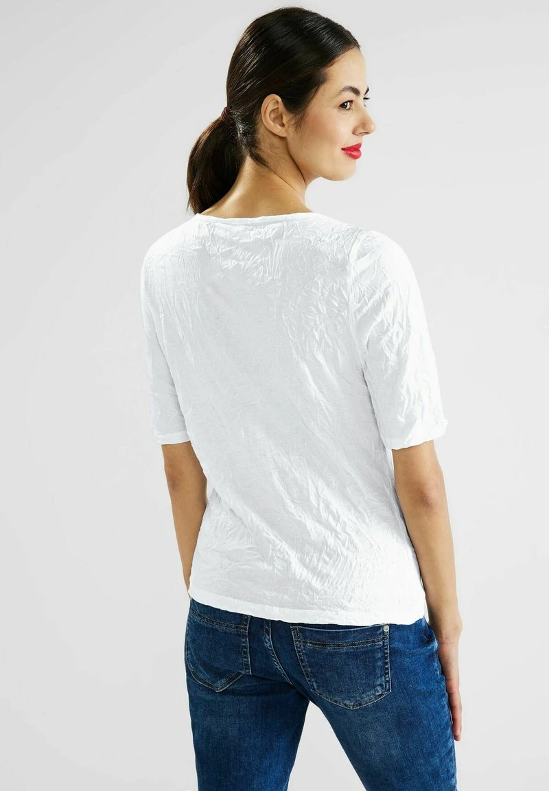 STREET ONE CRASH OPTIK - T-Shirt Basic - Weiß 3 STREET ONE CRASH OPTIK - T-Shirt Basic - Weiß – Bild 3