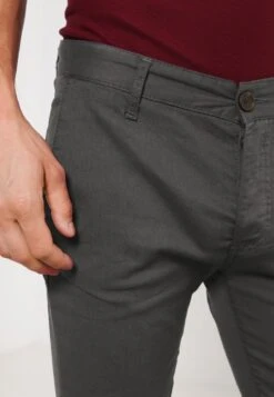 Pier One SLIM FIT CHINO - Chino - Dark Grey -Kleidung Rabatte Geschäft 57afc5e7d2fb4fccb50811bdf725c68c