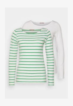 Anna Field 2 PACK - Langarmshirt - White/green -Kleidung Rabatte Geschäft 6aa0aa3b9ccd4732866c62789425ac08