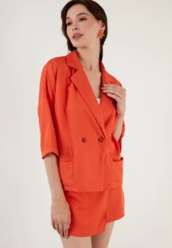 LELA FIT - Blazer - Orange -Kleidung Rabatte Geschäft 7f9418c3f17b4c5195e3fcb6abc587f2