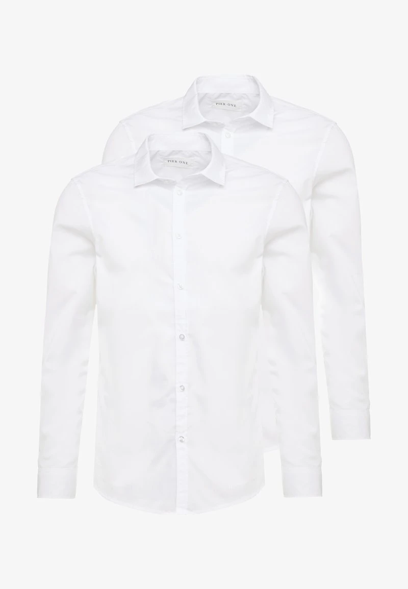 Pier One 2 PACK - Businesshemd - White 5 Pier One 2 PACK - Businesshemd - White – Bild 5