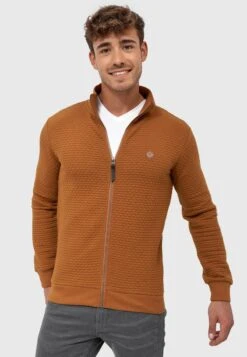 Indicode Jeans BERMIE - Sweatjacke - Mottled Brown -Kleidung Rabatte Geschäft a16bcb2a52314e4fa8ba8103b7e81e66