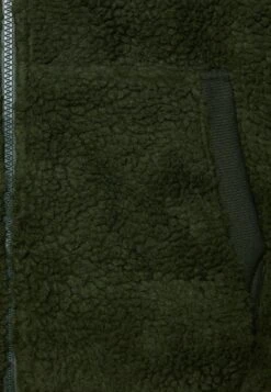 Pier One BORG ZIP-UP JACKET - Fleecejacke - Dark Green -Kleidung Rabatte Geschäft b36b213309db429a9a051cbae9dee2b1