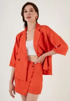 LELA FIT - Blazer - Orange -Kleidung Rabatte Geschäft b5d92d9ab0b0433184a6bae5828c8cbb