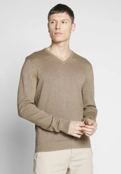 Pier One Strickpullover - Mottled Beige