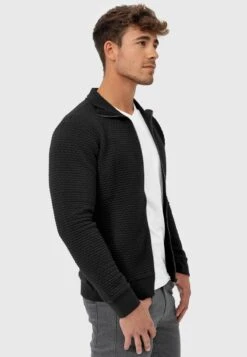 Indicode Jeans BERMIE - Sweatjacke - Black -Kleidung Rabatte Geschäft b8e0b0cb20054b09aa21a3c7b58a883c