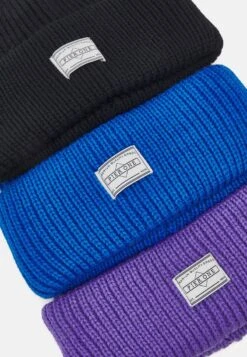 Pier One UNISEX 3 PACK - Mütze - Black/purple/blue -Kleidung Rabatte Geschäft ba5783bb60ed4e1b9b810cbea2ad8012