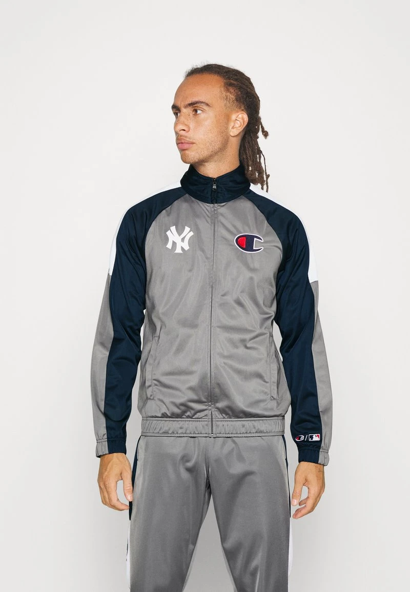 Champion NEW YORK YANKEES TRACKSUIT - Trainingsanzug - Grey/dark Blue 4 Champion NEW YORK YANKEES TRACKSUIT - Trainingsanzug - Grey/dark Blue – Bild 4