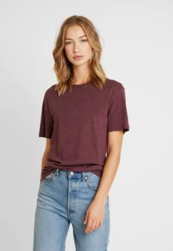 Pier One T-Shirt Basic - Bordeaux Melange -Kleidung Rabatte Geschäft d234511c84ac41259e22234949318da7