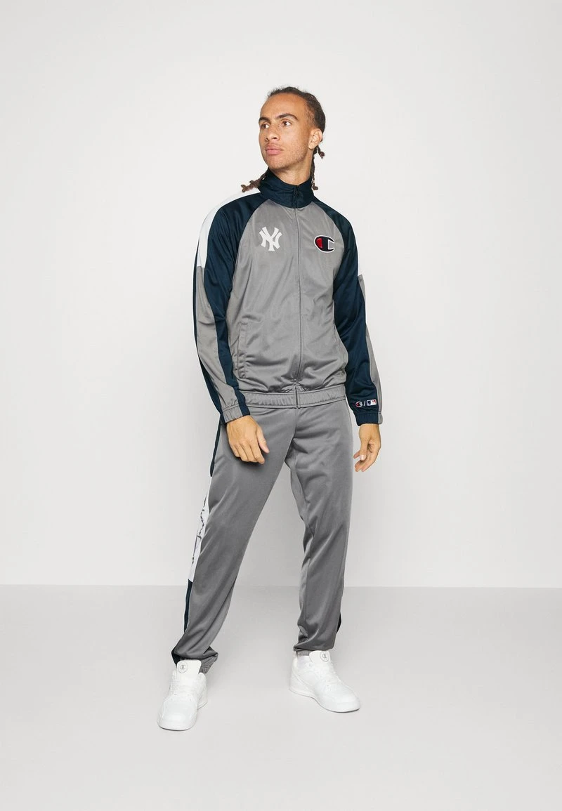 Champion NEW YORK YANKEES TRACKSUIT - Trainingsanzug - Grey/dark Blue 1 Champion NEW YORK YANKEES TRACKSUIT - Trainingsanzug - Grey/dark Blue