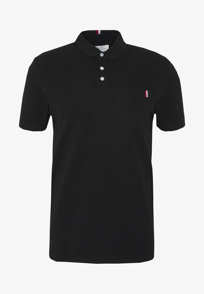 Pier One TRICOLORE TRIM POLO - Poloshirt - Black 4 Pier One TRICOLORE TRIM POLO - Poloshirt - Black – Bild 4