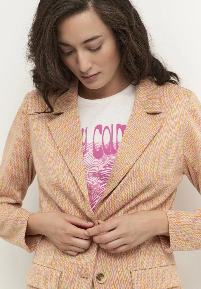 Cream CRKATIE - Kurzmantel - Pink Sage Zigzag 4 Cream CRKATIE - Kurzmantel - Pink Sage Zigzag – Bild 4