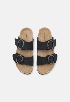 Pier One LEATHER - Pantolette Flach - Black -Kleidung Rabatte Geschäft f762b063845c4843883c27c4f0d2172d