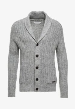 Pier One Strickjacke - Mottled Dark Grey -Kleidung Rabatte Geschäft fba2109b74be46bdafe437909b97f227